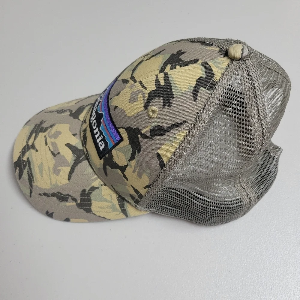 Patagonia P-6 Lo Pro Camo Mesh Snapback Trucker Hat.